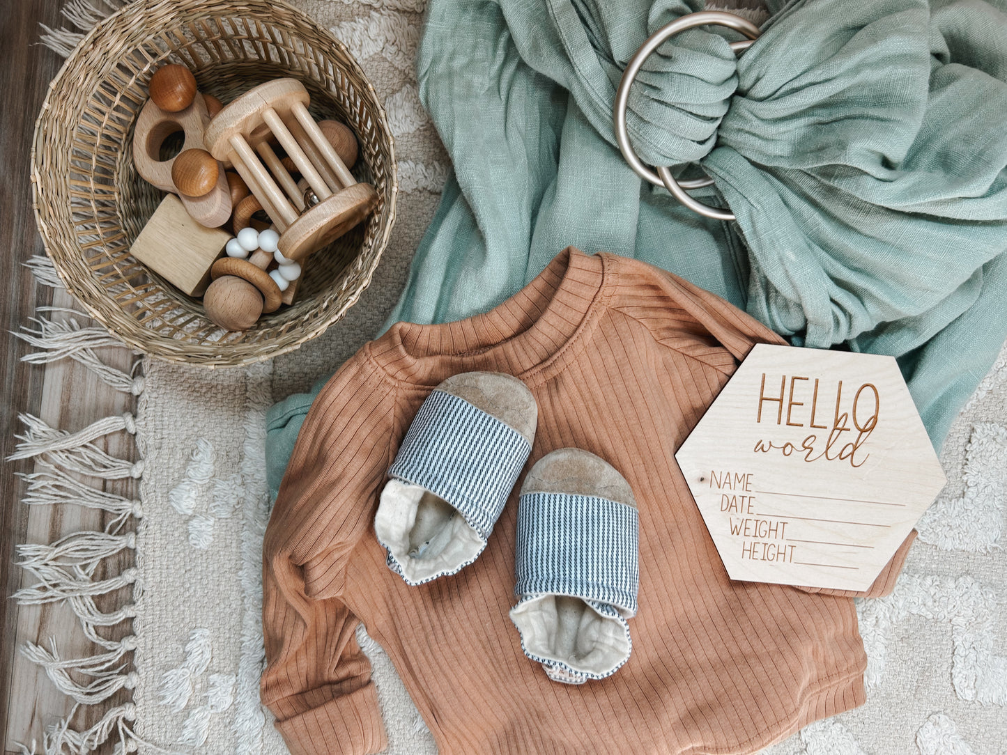 railroad stripes soft soled baby shoes