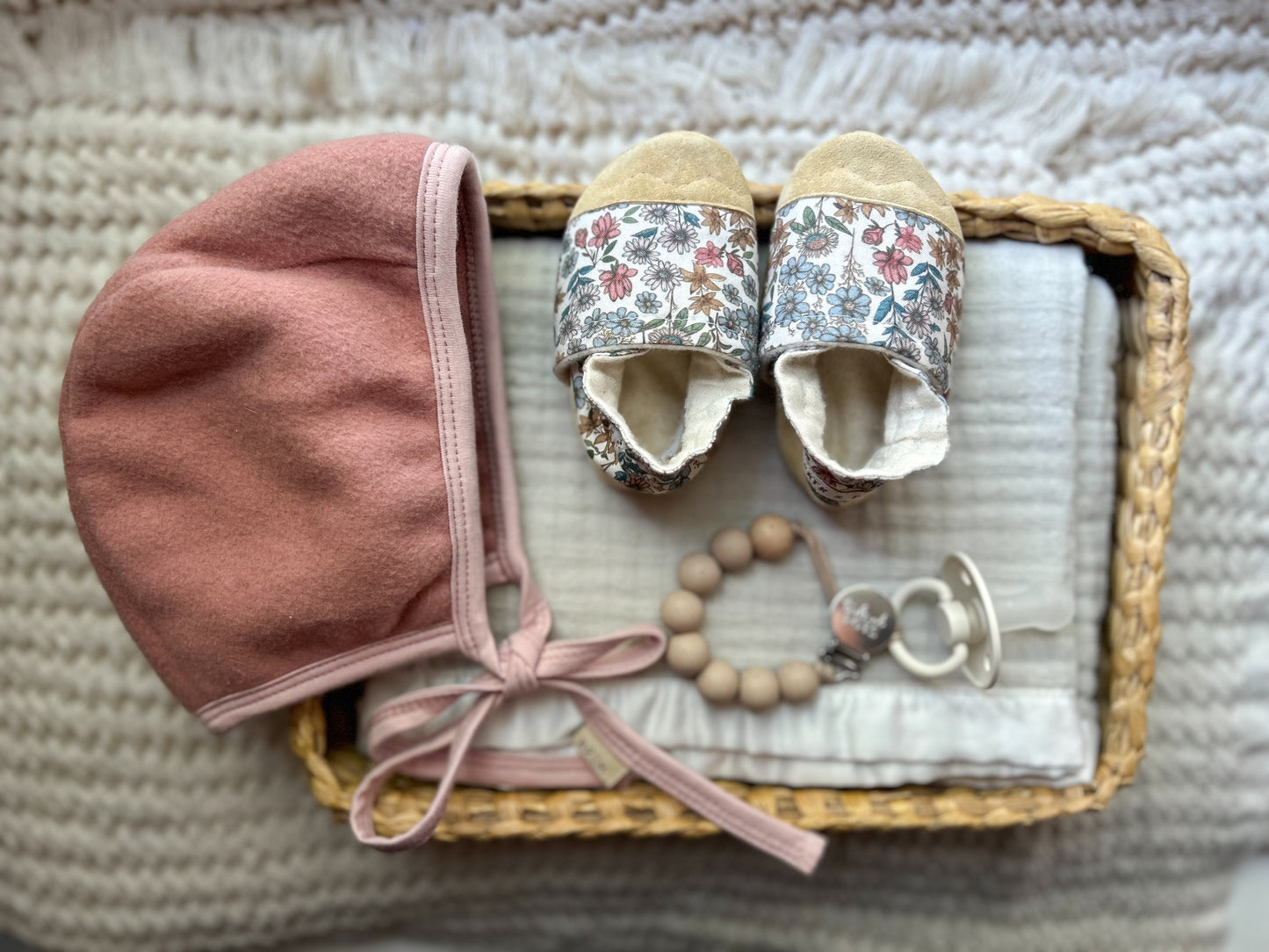 rosewood floral soft soled baby shoes