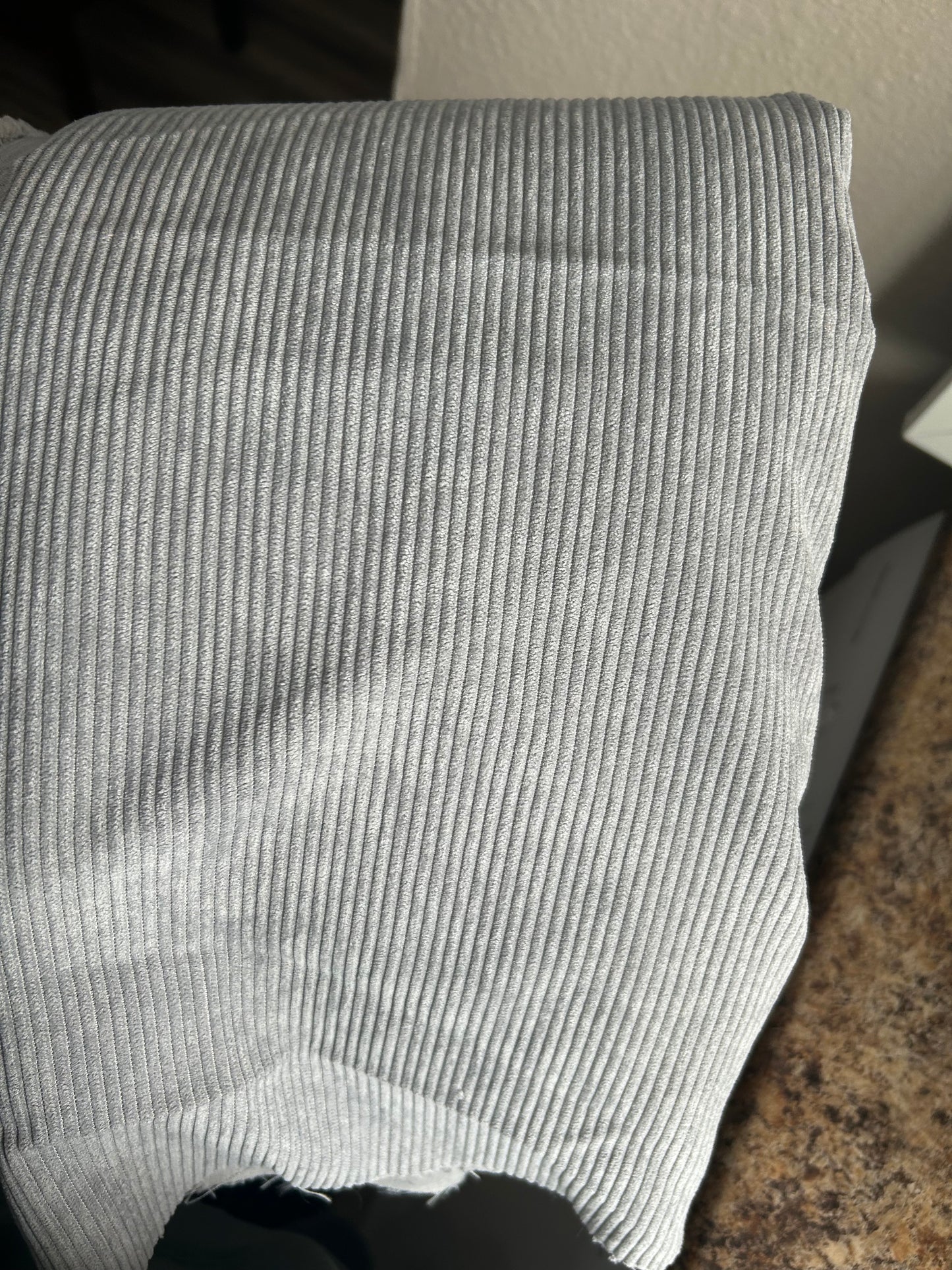 grey corduroy soft soled baby shoes - upcycled