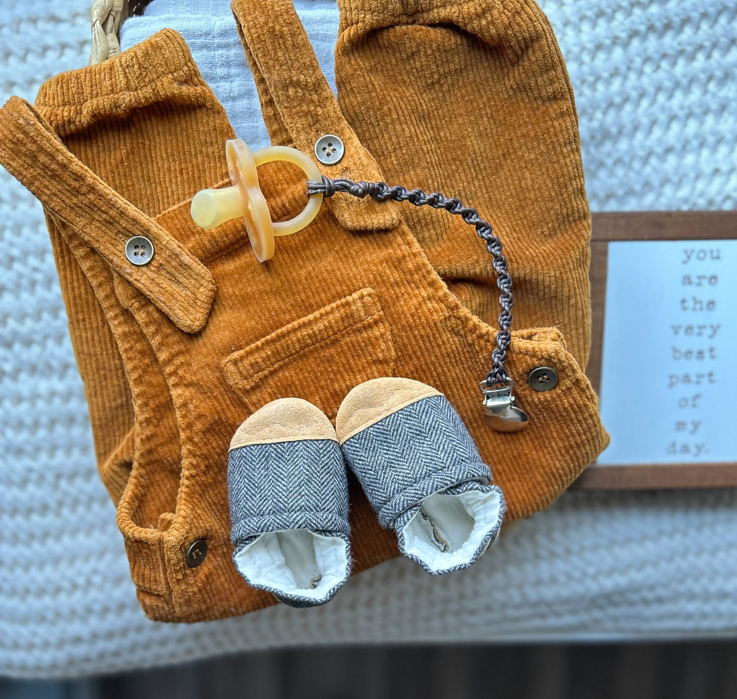 herringbone soft soled baby shoes