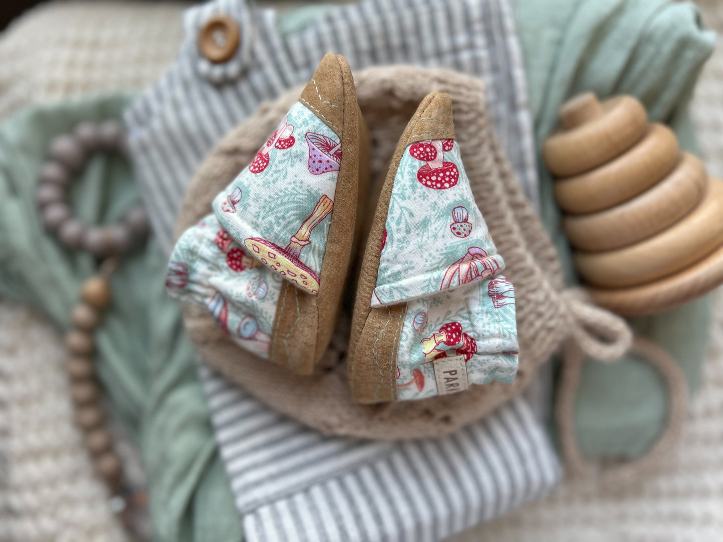 mushrooms soft soled baby shoes