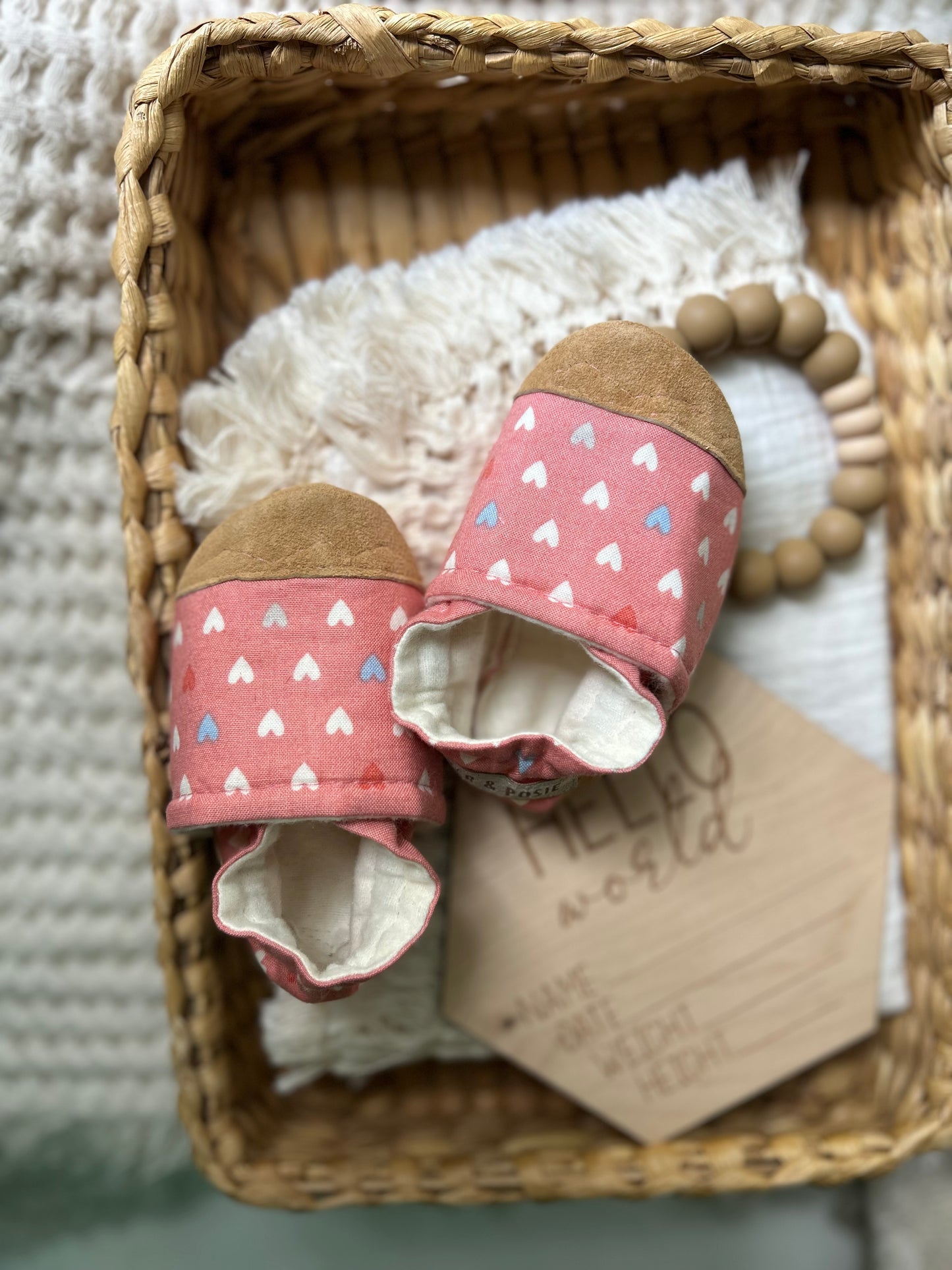 hearts soft soled baby shoes