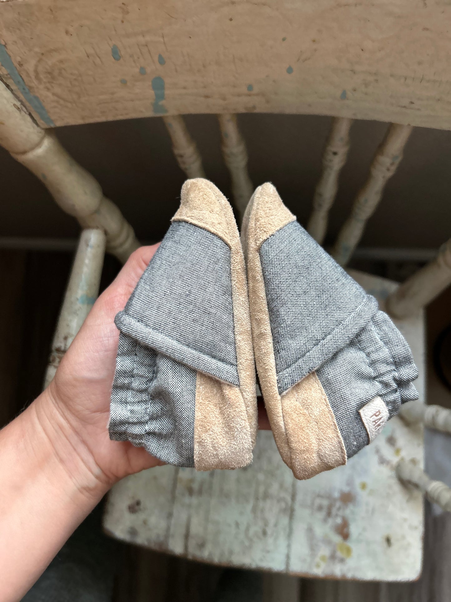 quicksilver chambray soft soled baby shoes