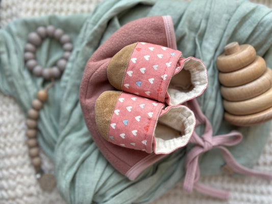 hearts soft soled baby shoes