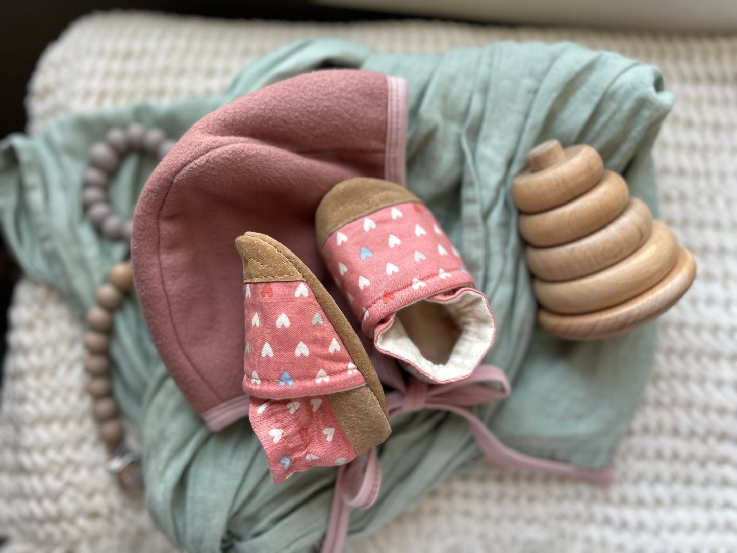 hearts soft soled baby shoes