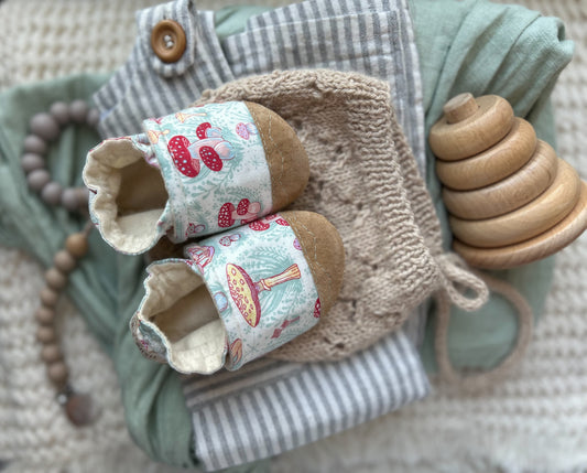 mushrooms soft soled baby shoes