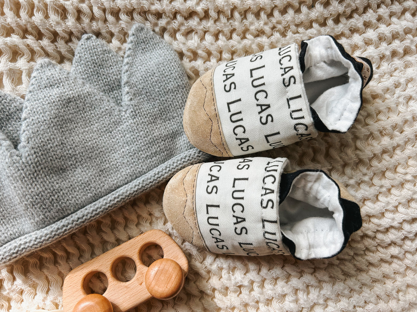 custom name soft soled baby shoes