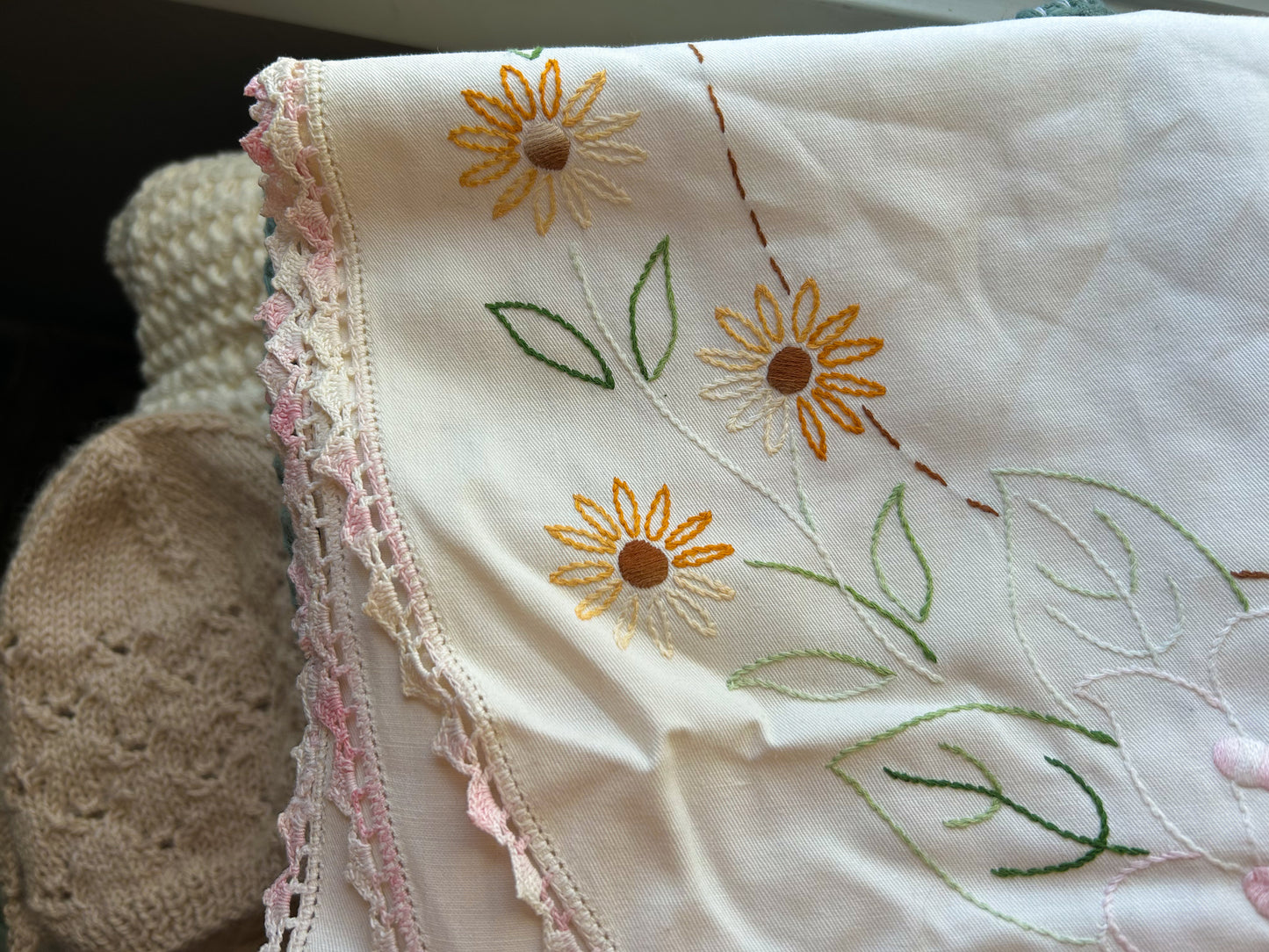 PREORDER sunflower embroidery soft soled baby shoes - upcycled