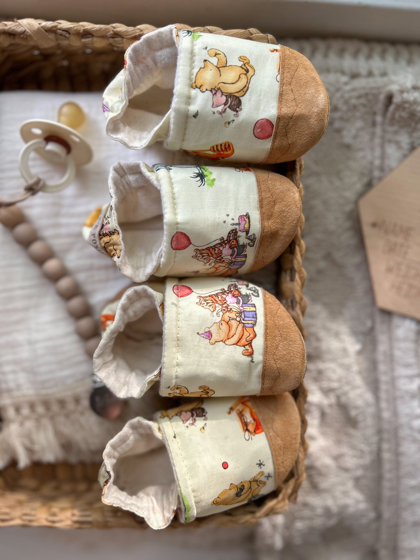 honey bear & friends soft soled baby shoes
