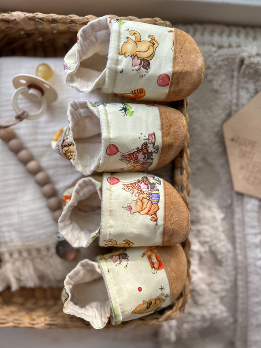 honey bear & friends soft soled baby shoes